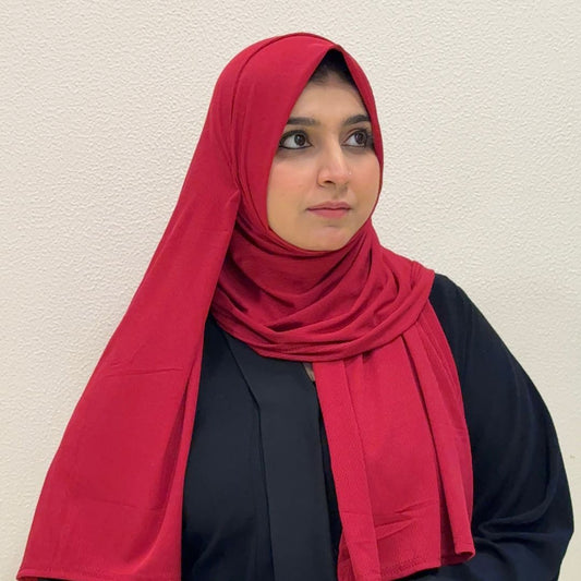 Premium Jersey Hijab Red