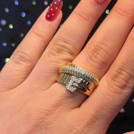 Golden Luxe Layered Ring
