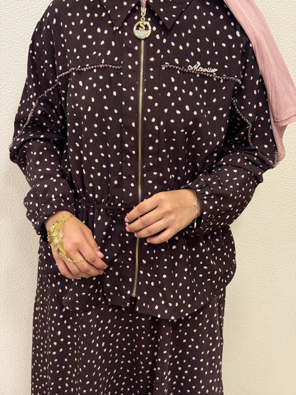 Polka dot skirt set