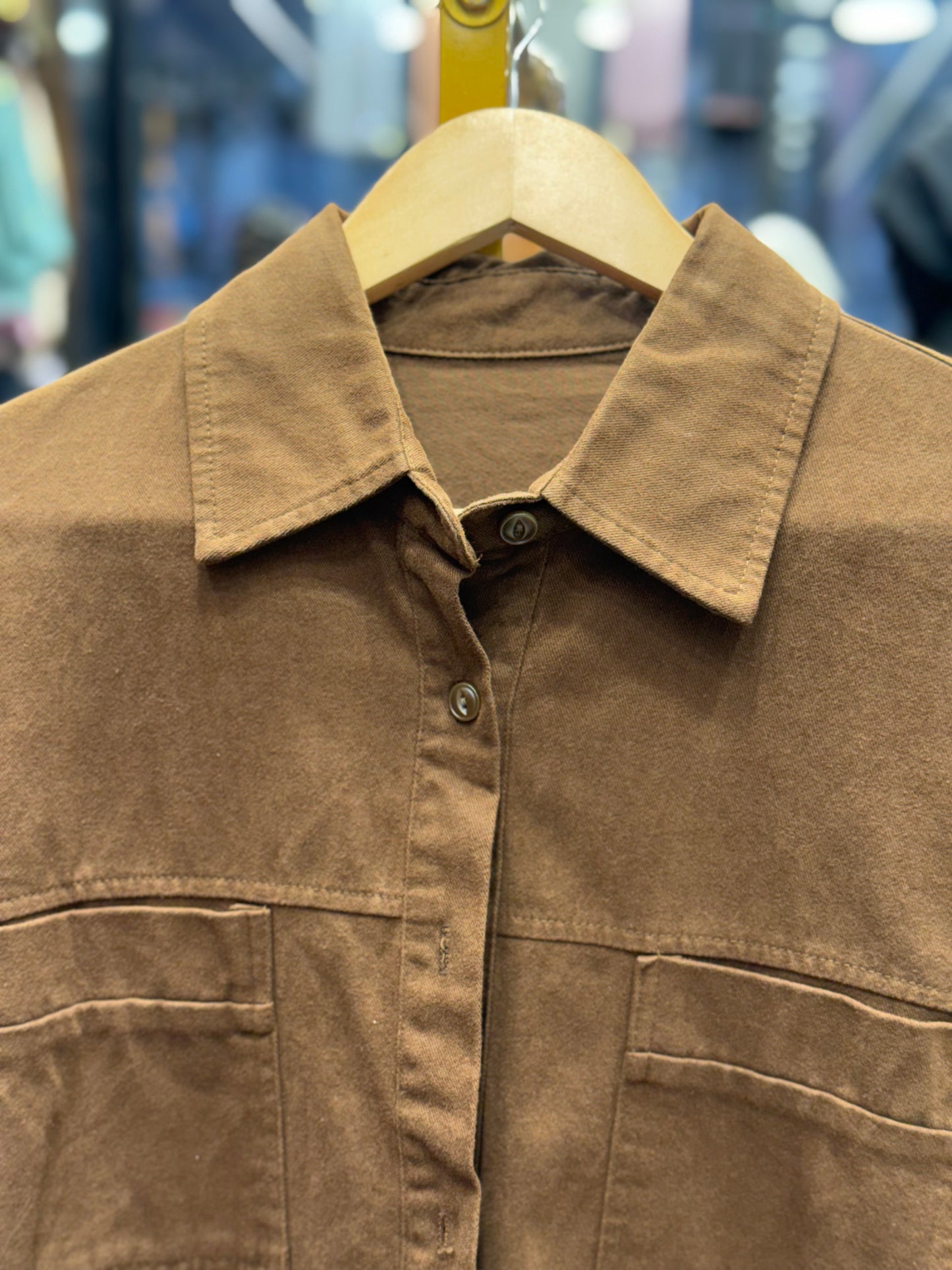 close view of Denim Jacket Classic • Stylish • Modern Premium Casual Outerwear Effortless Sophistication