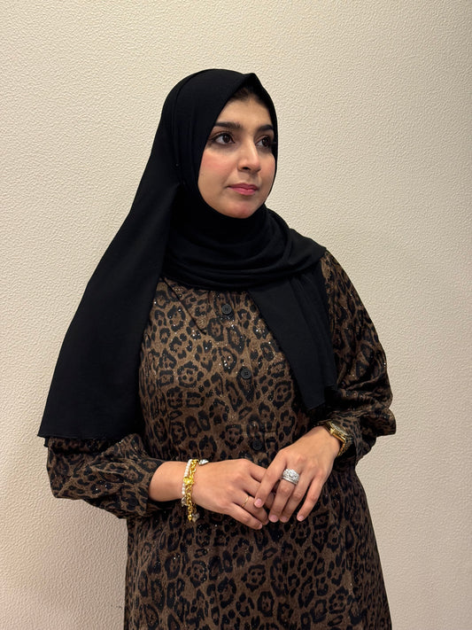 Printed cod set dark brown