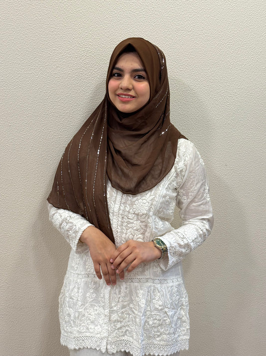 Instant Turkish hijab brown