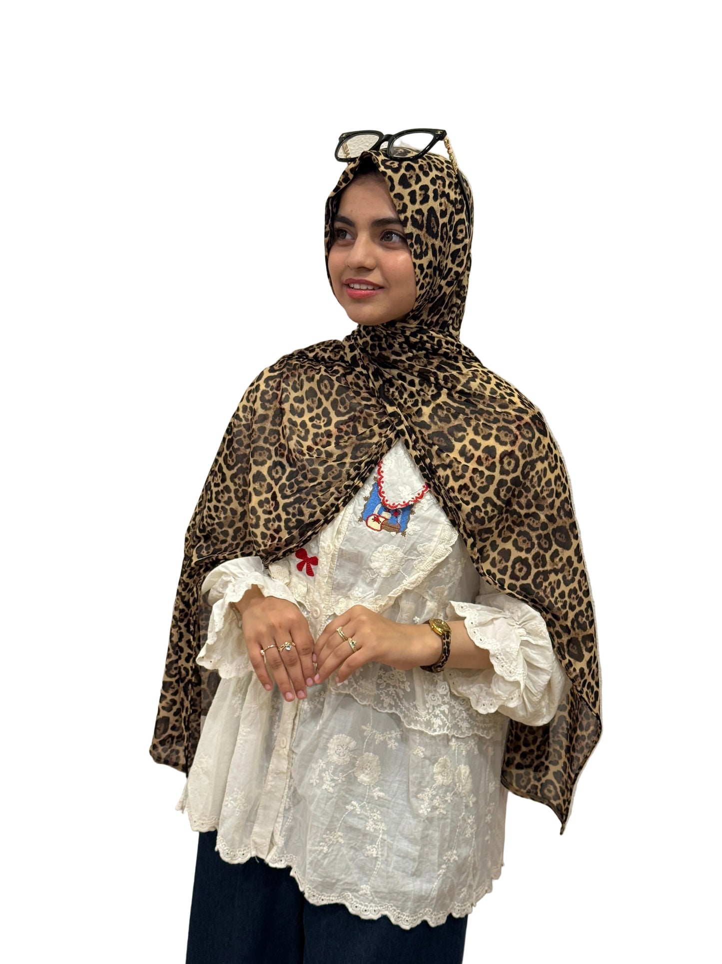 Leopard Print Jersey  Hijab