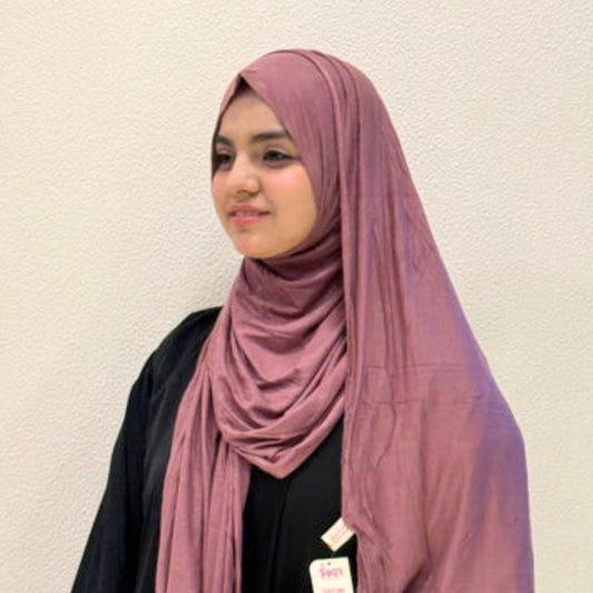 Dark Pink Bamboo Jersey Hijab for Women – Premium Soft Stretch Modest Scarf
