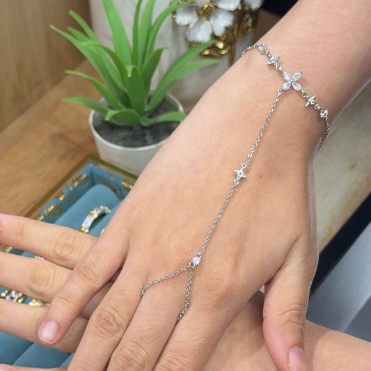 Butterfly Silver Hand Chain