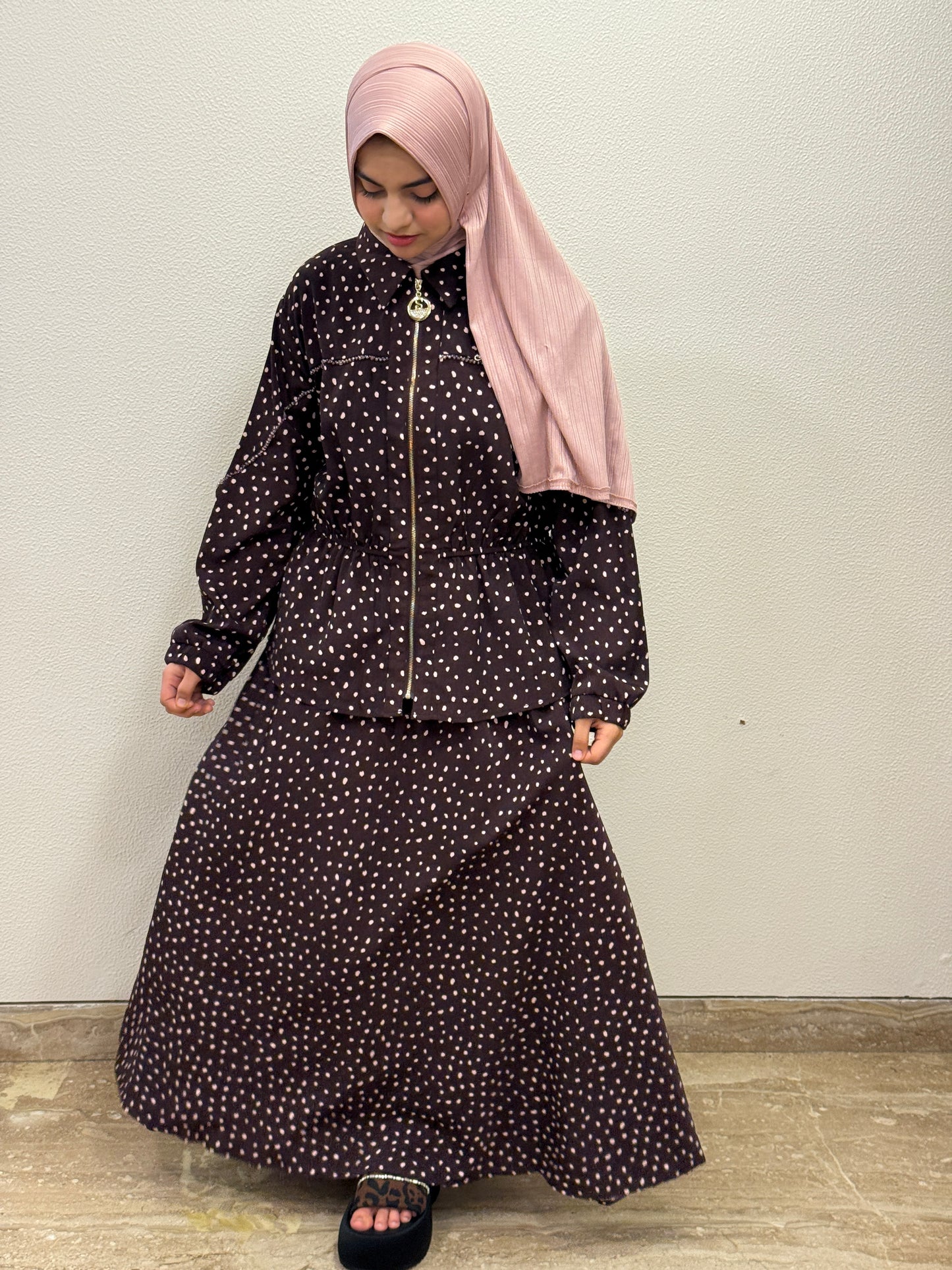 Polka dot skirt set
