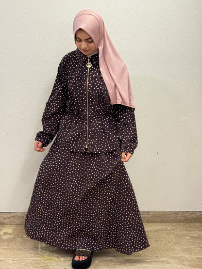 Polka dot skirt set