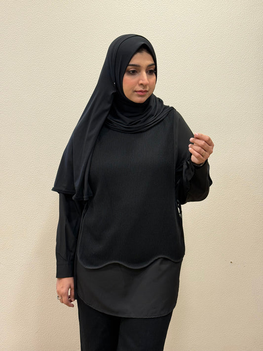 Korean style shirt black