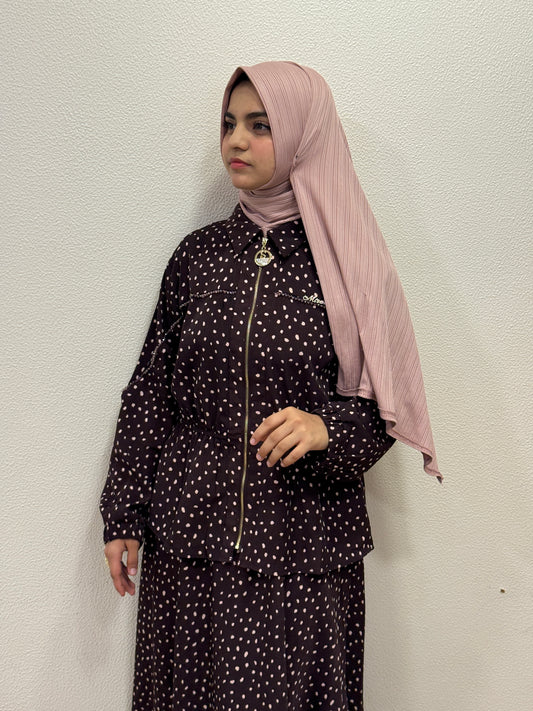 Polka dot skirt set