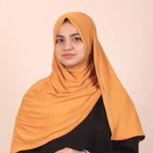 Stone Work Jersey Hijab (Mustard)