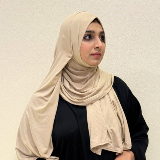 Beige Bamboo Jersey Hijab

Premium Soft Stretch Modest Scarf

Soft • Breathable • Elegant

Lightweight Comfort • Everyday Style

Effortless Elegance