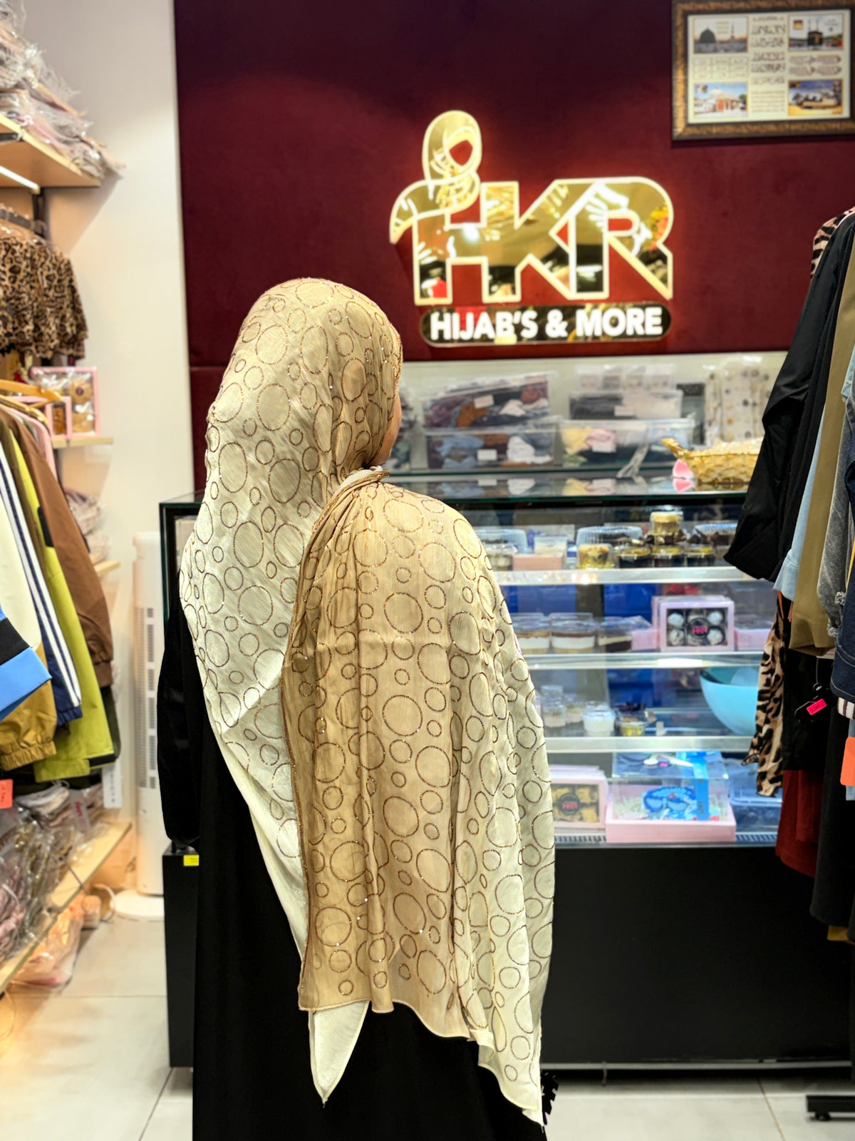 Beige Turkish Hijab for Women – Elegant Soft Modest Scarf