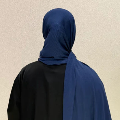 Dark Blue Ribbed Jersey Hijab

Enhance your modest wardrobe with this premium dark blue ribbed jersey hijab, designed for elegance, comfort, and effortless everyday wear.

Crafted from soft ribbed jersey fabric, it offers breathable comfort, natural stretch, and graceful textured draping.