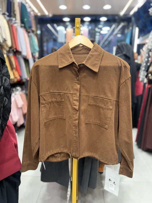 Front view of Denim Jacket Classic • Stylish • Modern Premium Casual Outerwear Effortless Sophistication