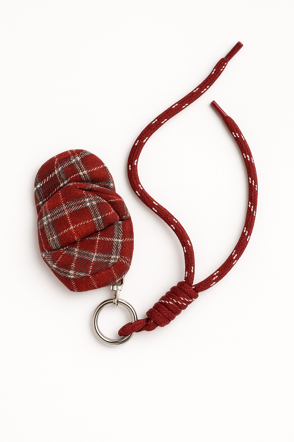 Red Tartan Mini Cap Keychain