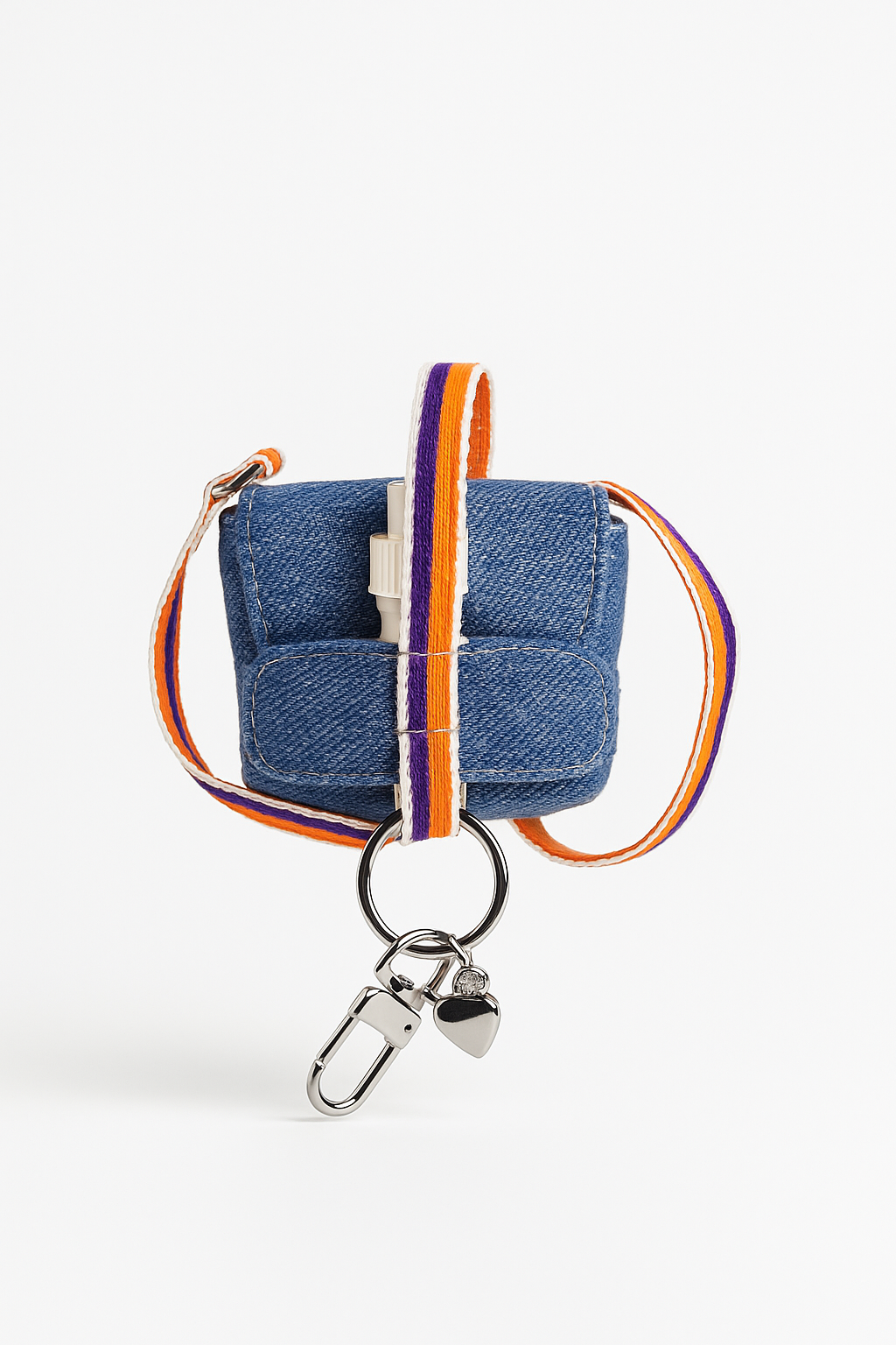 Blue Denim Mini Bag Keychain