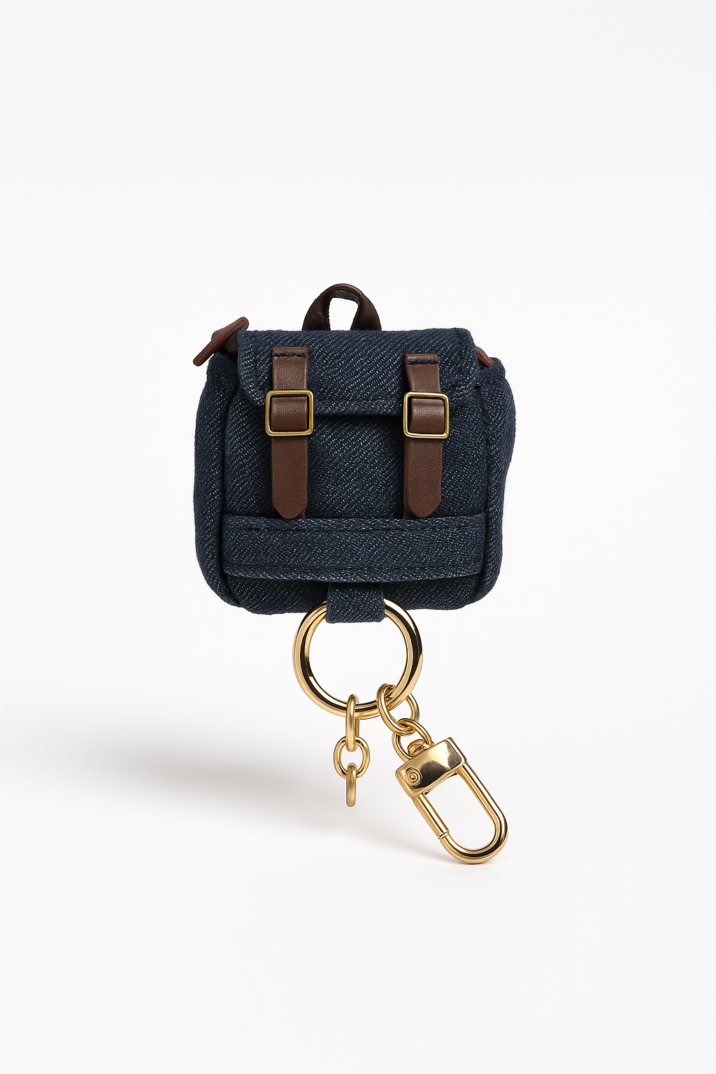 Navy Blue Mini Backpack Keychain