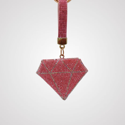 Glitter Diamond Heart Keychain
