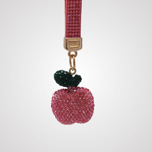 Glitter Apple Keychain
