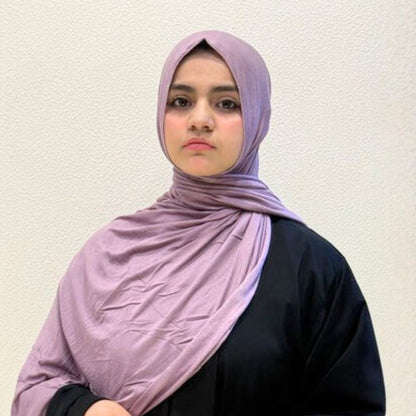 Light Purple Bamboo Jersey HijabPremium Soft Stretch Modest ScarfSoft • Breathable • ElegantLightweight Comfort • Everyday StyleEffortless Elegance