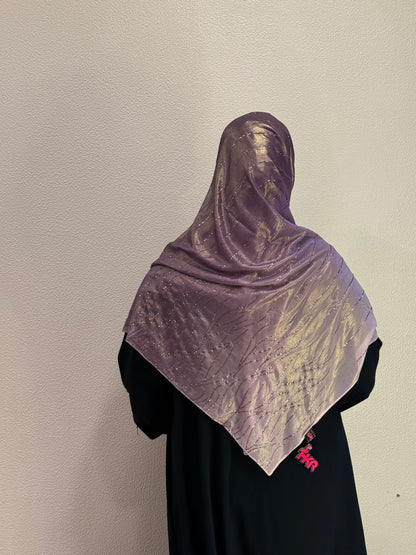 Back view of Luxe Stone Work Hijab Elegant Premium Timeless Embellished Modest Fashion Effortless Glamour