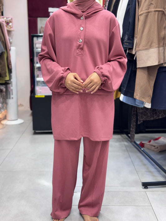 Pink Turkish 3 Piece Cord Set

Elegant Modest Co-Ord Outfit with Hijab

Soft Fabric • Comfortable Fit • Complete 3PC Set

Effortless Elegance

Top • Bottom • Hijab