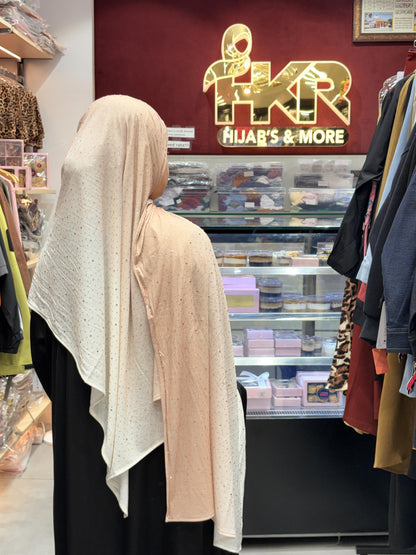 Pinkish Beige Turkish Hijab for Women – Elegant Soft Modest Scarf