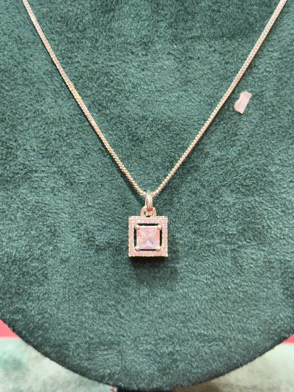 Close view of Premium American Diamond Pendant Set Elegant • Luxury • Timeless Necklace & Earrings Jewelry Effortless Glamour