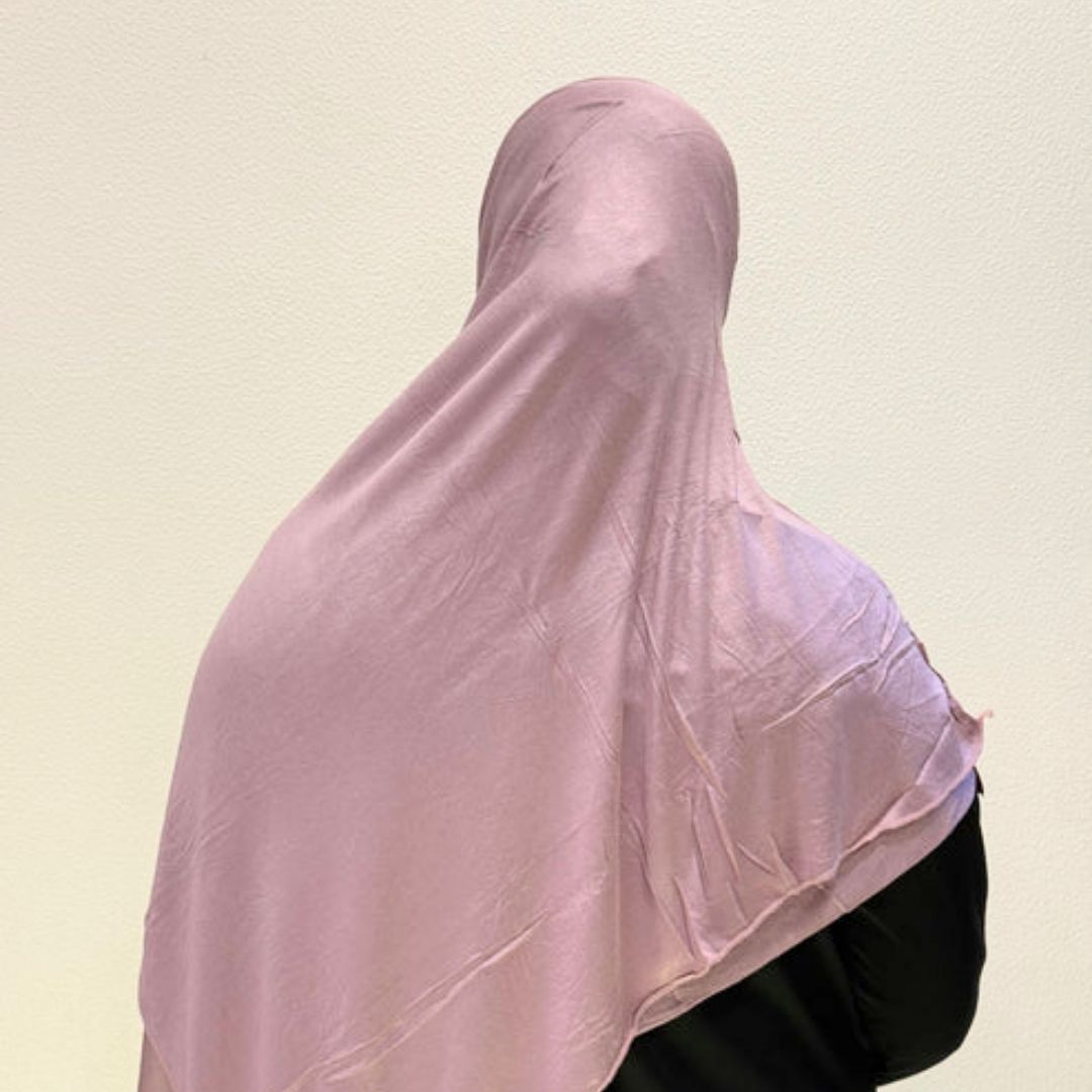 Back view of Purple Bamboo Jersey HijabPremium Soft Stretch Modest ScarfSoft • Breathable • ElegantLightweight Comfort • Everyday StyleEffortless Elegance