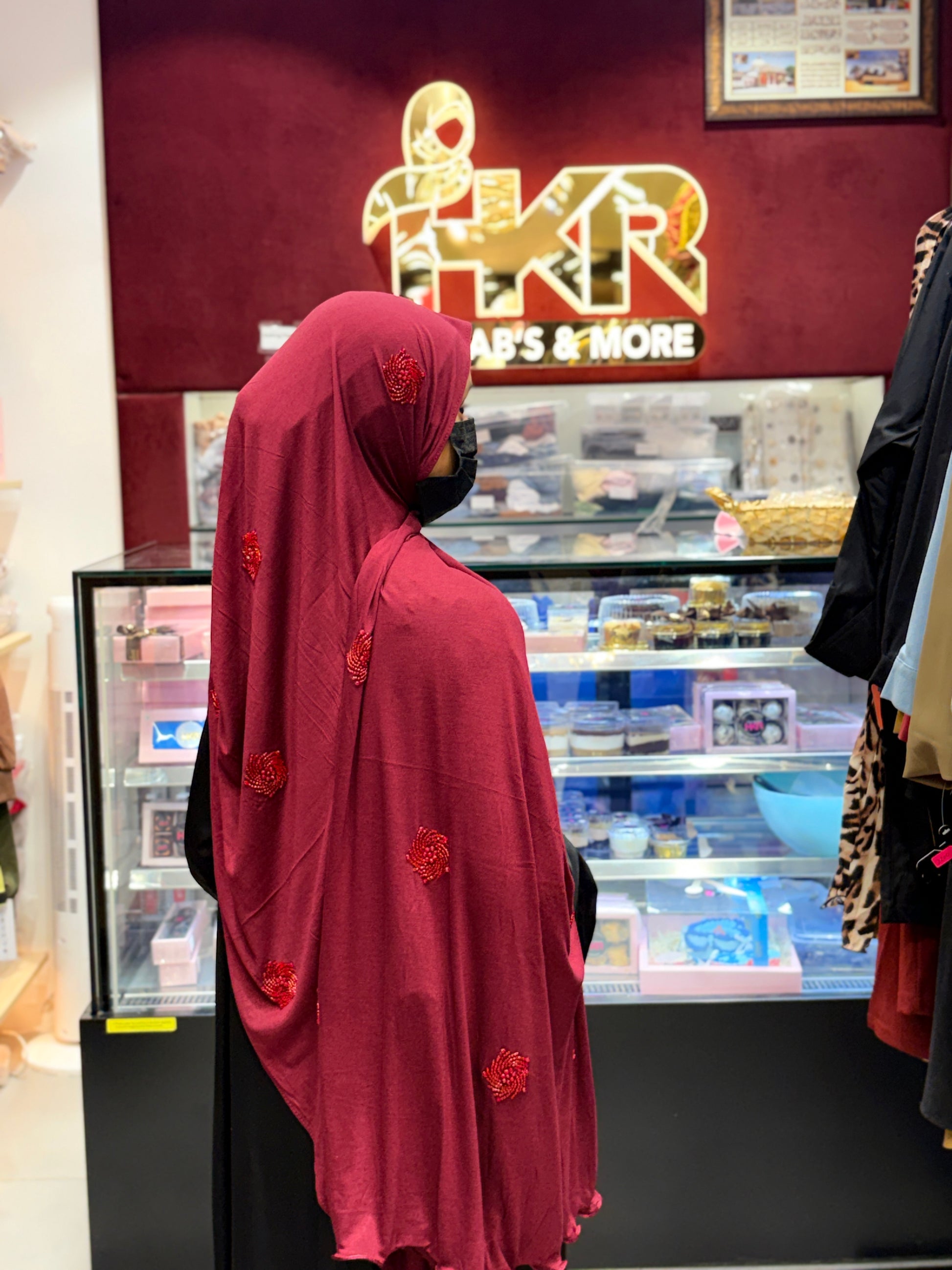 Red Turkish Hijab for Women – Soft Elegant Modest Scarf