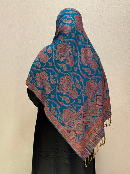 Back view of Rust Premium Pashmina Shawl Soft • Elegant • Timeless Luxury Wrap for Women Effortless Sophistication