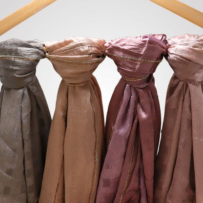 STONE WORK CHIFFON HIJAB
