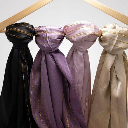 STONE WORK CHIFFON HIJAB