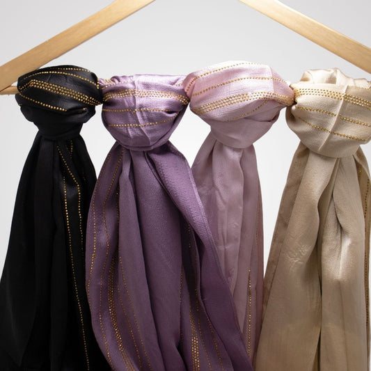 STONE WORK CHIFFON HIJAB