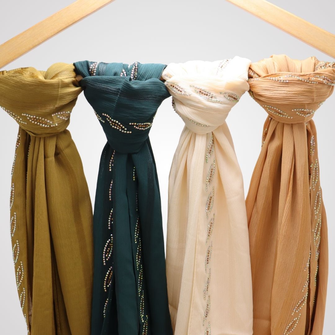 STONE WORK CHIFFON HIJAB