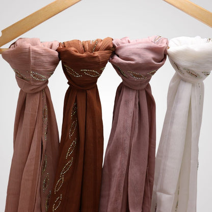 STONE WORK CHIFFON HIJAB