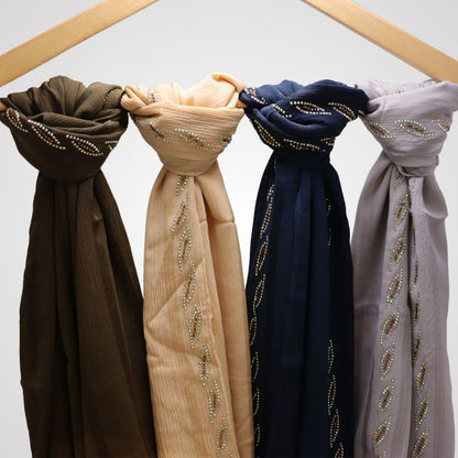 STONE WORK CHIFFON HIJAB
