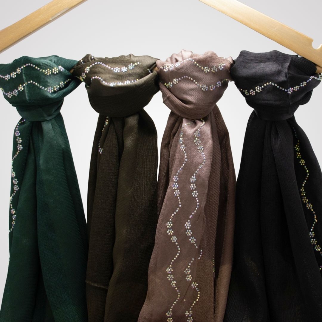 STONE WORK GEORGETTE HIJAB