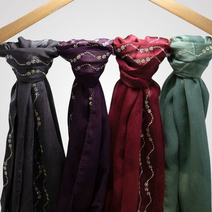 STONE WORK GEORGETTE HIJAB