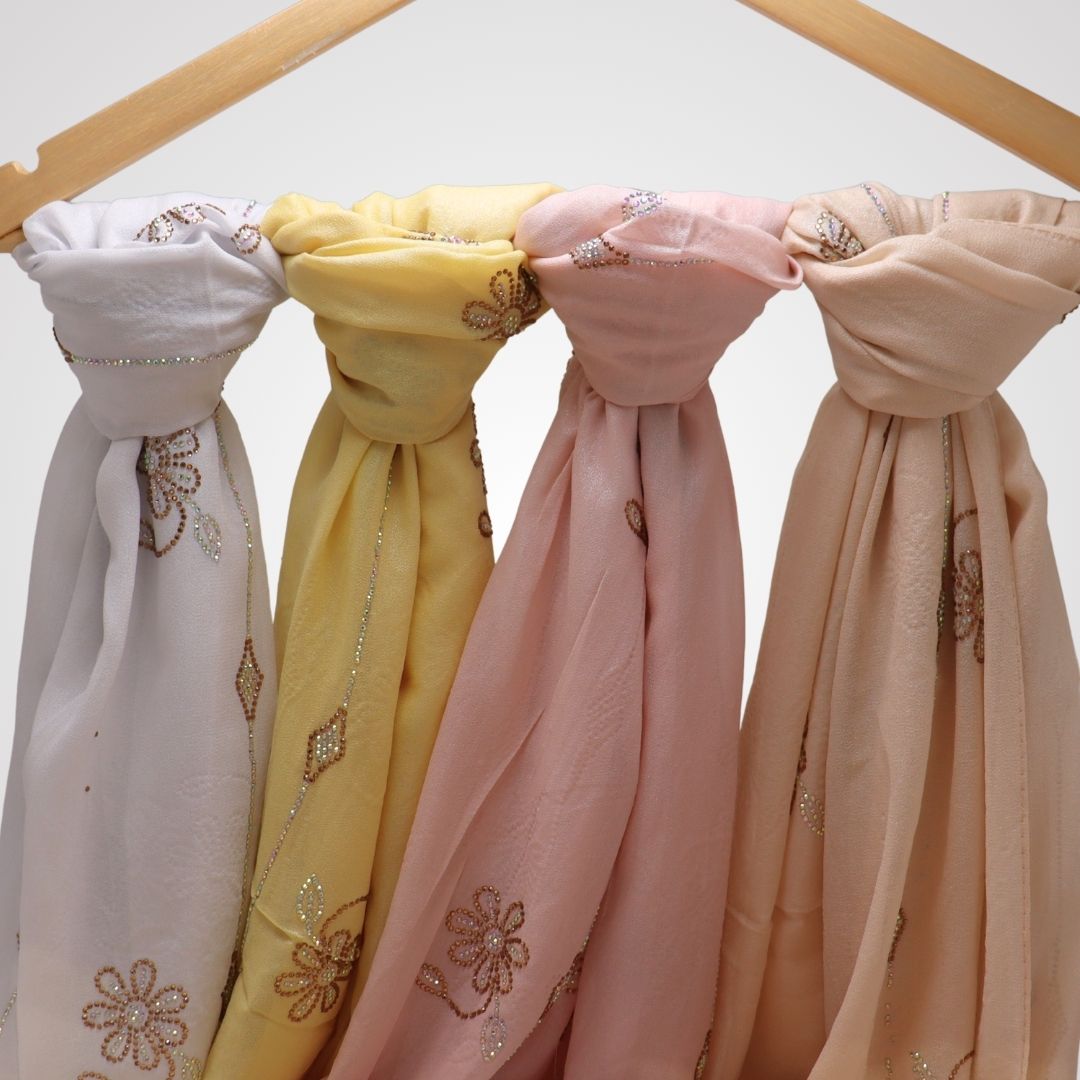 STONE WORK GEORGETTE HIJAB