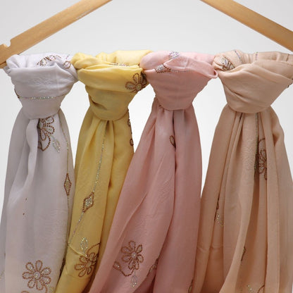 STONE WORK GEORGETTE HIJAB