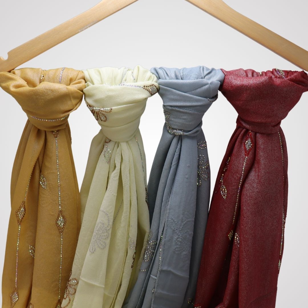 STONE WORK GEORGETTE HIJAB