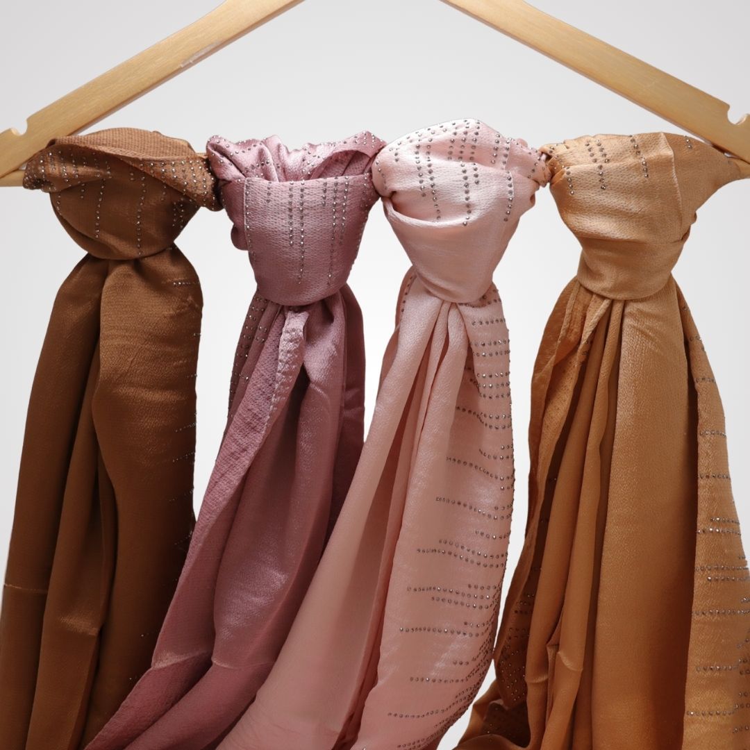 STONE WORK GEORGETTE HIJAB