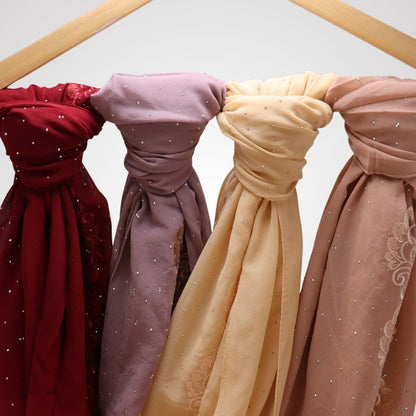 STONE WORK GEORGETTE HIJAB