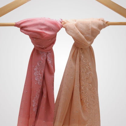 STONE WORK GEORGETTE HIJAB